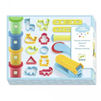 Djeco Introduction to Play Dough (4 Tubs & 15 Tools) - EAN 3070900097551