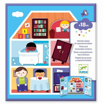 Djeco Create with Stickers (re-usable) - House - EAN 3070900090729