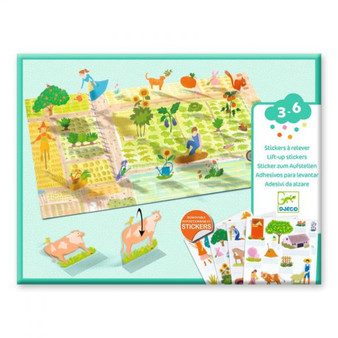 Djeco Lift-up Stickers - Farm - EAN 3070900000452