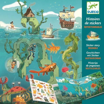 Djeco Sticker Stories "Adventures at Sea" - EAN 3070900089532