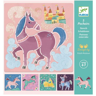 Djeco Horses - Stencils - EAN 3070900089150