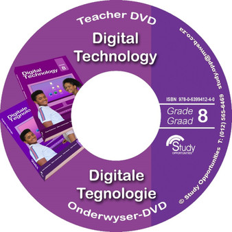 Digital Technology Grade 8 Teacher DVD (English and Afrikaans) - ISBN 9780639941240