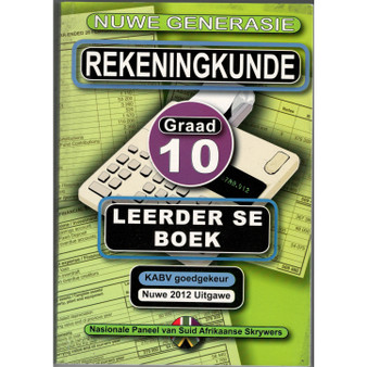 New Generation Rekeningkunde Graad 10 Leerderboek - ISBN 9781920321130