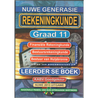New Generation Rekeningkunde Graad 11 Leerderboek - ISBN 9781920321932