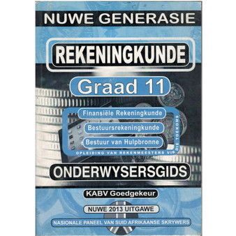 New Generation Rekeningkunde Graad 11 Opvoedersgids - ISBN 9781920321949