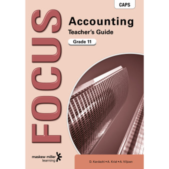 DIGITAL - Focus Accounting Grade 11 Teacher's Guide ePDF (1-year licence) - ISBN 9780636188273