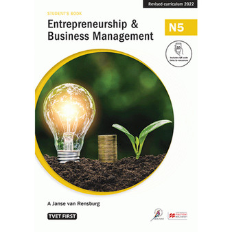TVET First Entrepreneurship and Business Management N5 Student's Book - ISBN 9781430810100