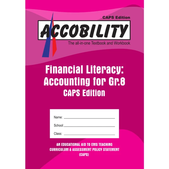Accobility Financial Literacy: Accounting for Grade 8 (Pink) - ISBN 9780992215606