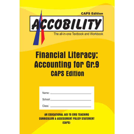 Accobility Financial Literacy: Accounting for Grade 9 - 2nd Year (Yellow) - ISBN 9780992215620