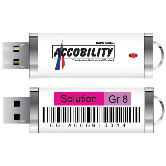 Accobility Key with Answers USB: Grade 8 (Pink) - ISBN 9780992215644