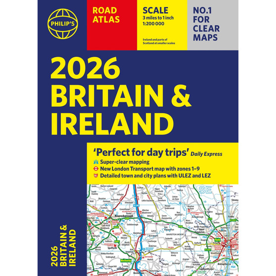 2026 Philip’s Road Atlas Britain & Ireland (Paperback) - ISBN 9781849077163