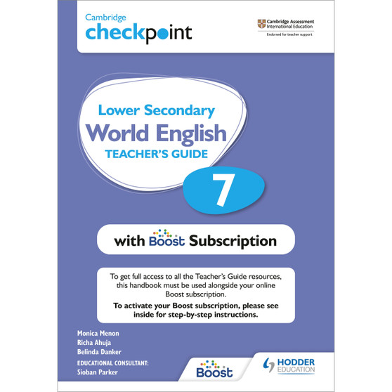 Hodder Checkpoint Lower Secondary World English Stage 7 Teacher's Guide with Boost Subscription - ISBN 9781398307698