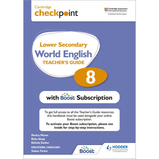 Hodder Checkpoint Lower Secondary World English Stage 8 Teacher's Guide with Boost Subscription - ISBN 9781398307704