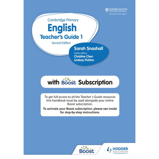 Hodder Cambridge Primary English Stage 1 Teacher's Guide with Boost Subscription - ISBN 9781398300538