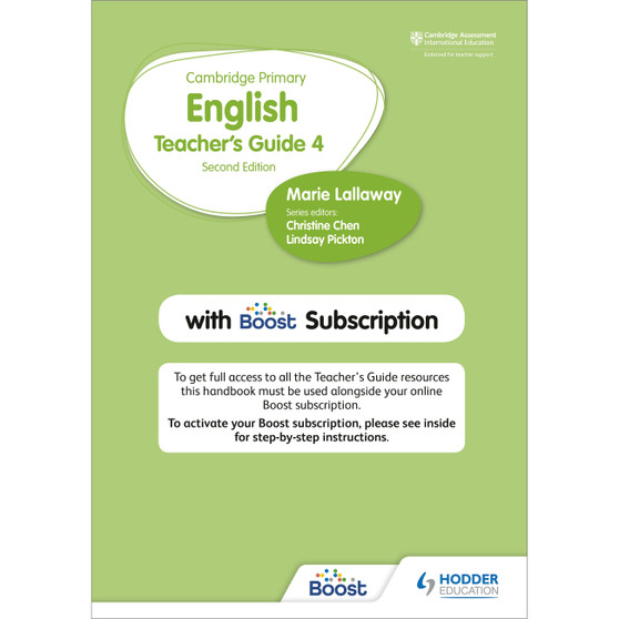 Hodder Cambridge Primary English Stage 4 Teacher's Guide with Boost Subscription - ISBN 9781398300569