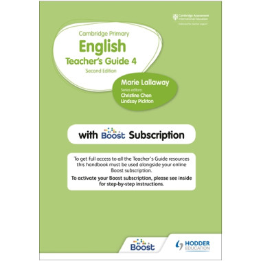 Hodder Cambridge Primary English Teacher's Guide Stage 4 with Boost Subscription - ISBN 9781398300569