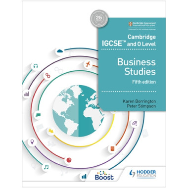 DIGITAL - Hodder Cambridge IGCSE and O Level Business Studies Boost eBook (5th edition) - ISBN 9781398333826