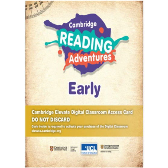 DIGITAL * - Cambridge Reading Adventures Pink A to Blue Bands Early Digital Classroom Access Card (1 Year Site Licence) - ISBN 9781108465618 DIGITAL * - Cambridge Reading Adventures Pink A to Blue Bands Early Digital Classroom Access Card (1 Year Site Licence) - ISBN 9781108465618