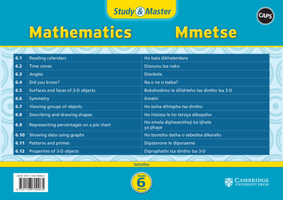 Cambridge Study & Master Mmetse Kereiti 6 (poster pack - 12 posters in carry case) - ISBN 9781108709965
