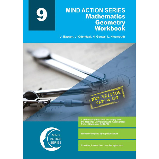 Mind Action Series Mathematics (New Edition) Geometry Workbook CAPS & IEB (2026) - Grade 9 - ISBN 9780639898612