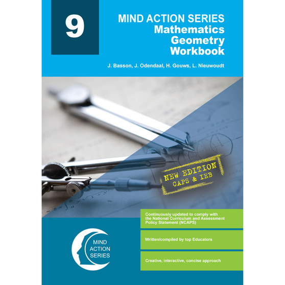 Mind Action Series Mathematics (New Edition) Geometry Workbook CAPS & IEB (2026) - Grade 9 - ISBN 9780639898612