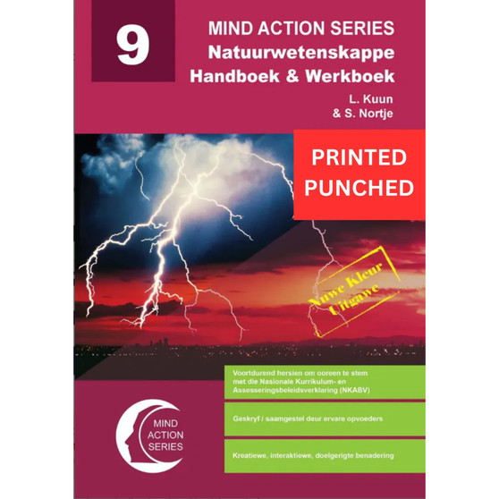 Mind Action Series Natuurwetenskappe Handboek & Werkboek (Volkleur) Graad 9 NKABV (2025) - Punched