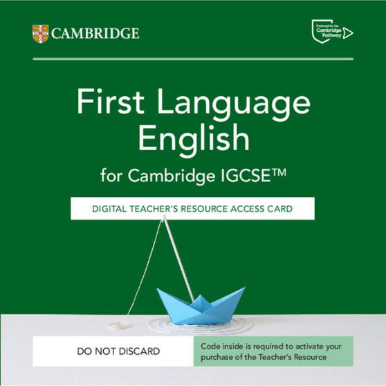DIGITAL - Cambridge IGCSE™ First Language English Digital Teacher's Resource Access Card - ISBN 9781009528825