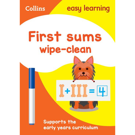 Collins Easy Learning Preschool - First Sums Age 3-5 Wipe Clean Activity Book: Ideal for home learning - ISBN 9780008212940