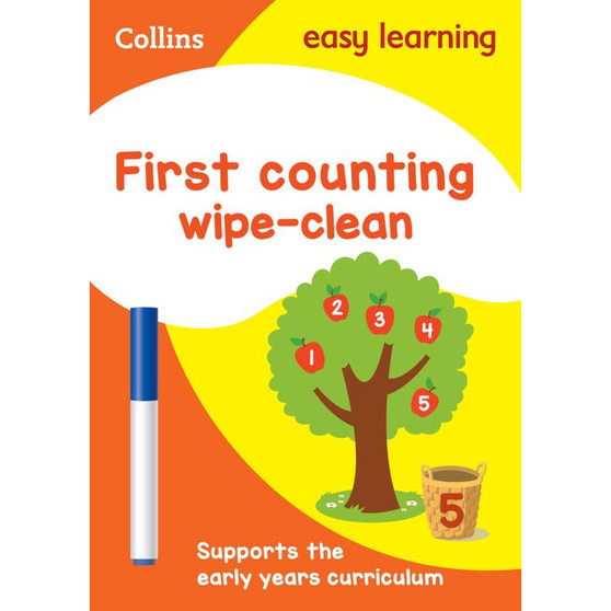 Collins Easy Learning Preschool - First Counting Age 3-5 Wipe Clean Activity Book: Ideal for home learning - ISBN 9780008387860