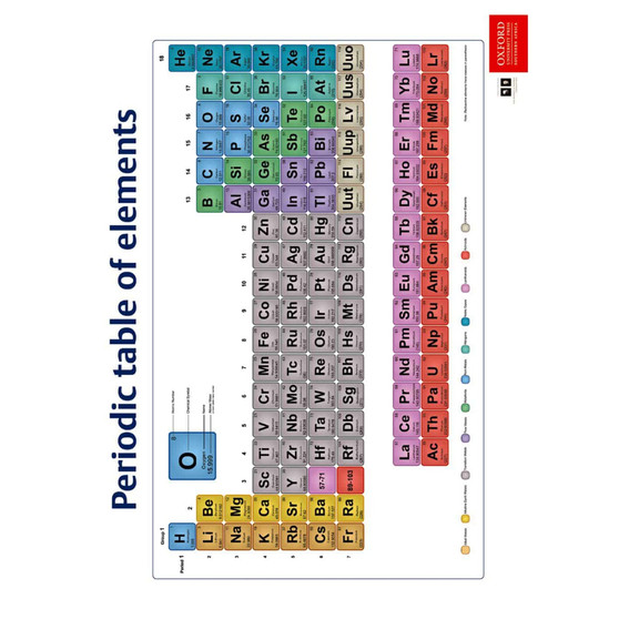 Poster (Natural Sciences): Periodic table of elements - ISBN 9780190414283