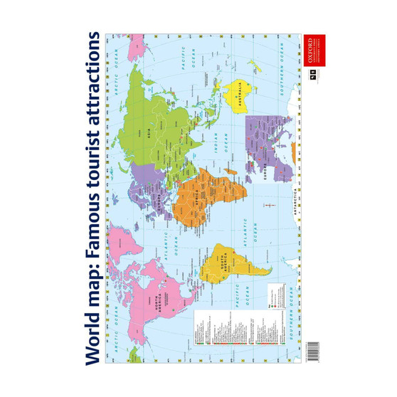 Poster Pack: Tourism: Poster 10 (World map Famous tourist attractions) - ISBN 9780190436605
