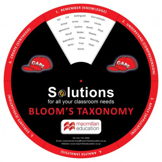 Bloom’s and Barrett’s Cognitive Levels Wheel (Pack of 5) - ISBN 9781779974549
