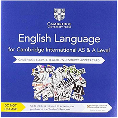 Cambridge International AS and A Level English Language Cambridge Elevate Teacher's Resource Access Card - ISBN 9781108455893