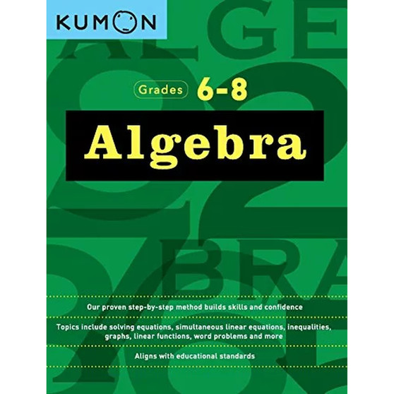 Kumon Algebra Grades 6-8 - ISBN 9781941082584