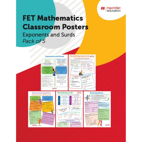 FET Mathematics Posters - Exponenents & Surds - ISBN 9781779979582