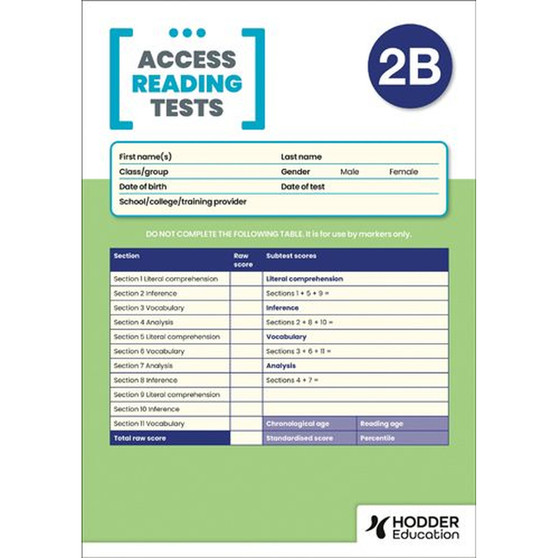 New Access Reading Test (Art) 2B, Pk10 - ISBN 9781510487260