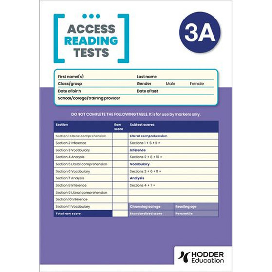 New Access Reading Test (Art) 3a, Pk10 - ISBN 9781510487277