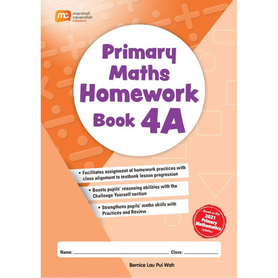Marshall Cavendish Primary Maths Homework Book 4A - ISBN 9789815216547