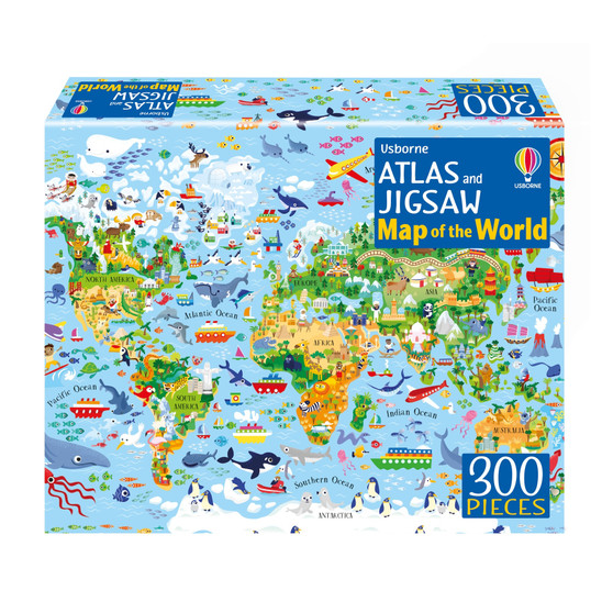 Atlas and Jigsaw Map of the World - ISBN 9781805071242