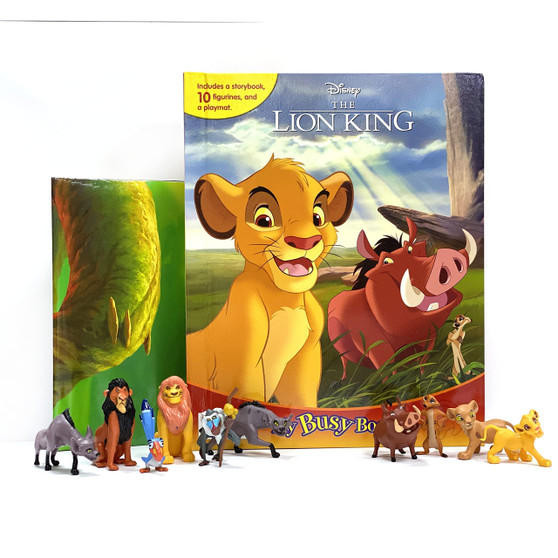 Disney Lion King My Busy Books - Storybook, 10 figurines, playmat - ISBN 9782764349113