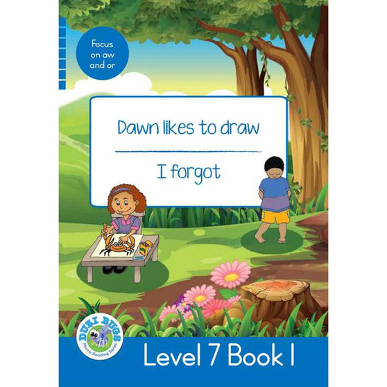 Duzi Bugs: Blue Level 7: Book 1: Dawn Likes to Draw | I Forgot - ISBN 9781928228974