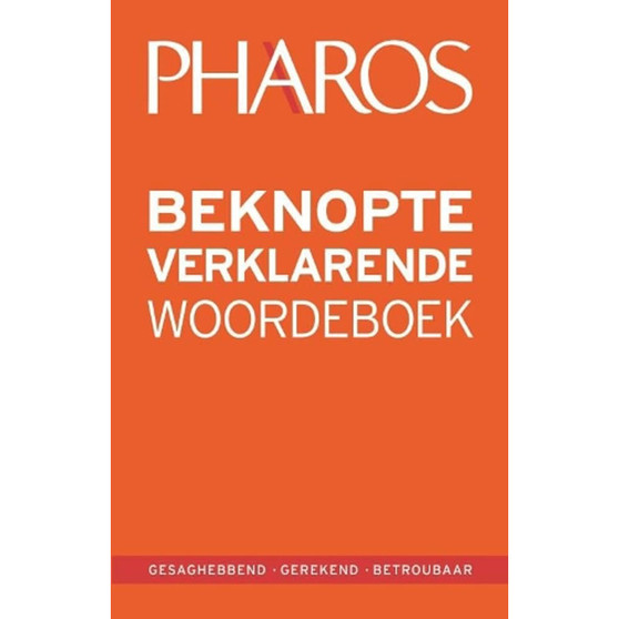Pharos Beknopte Verklarende Woordeboek 2022 - ISBN 9781868902538
