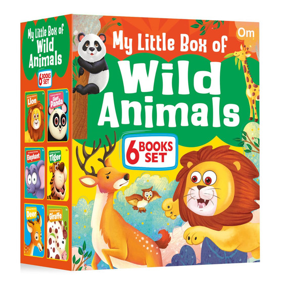 My Little Box of Wild Animals: Early Learning Jungle Friends 6 Board Books for Kids - ISBN 9789363959248