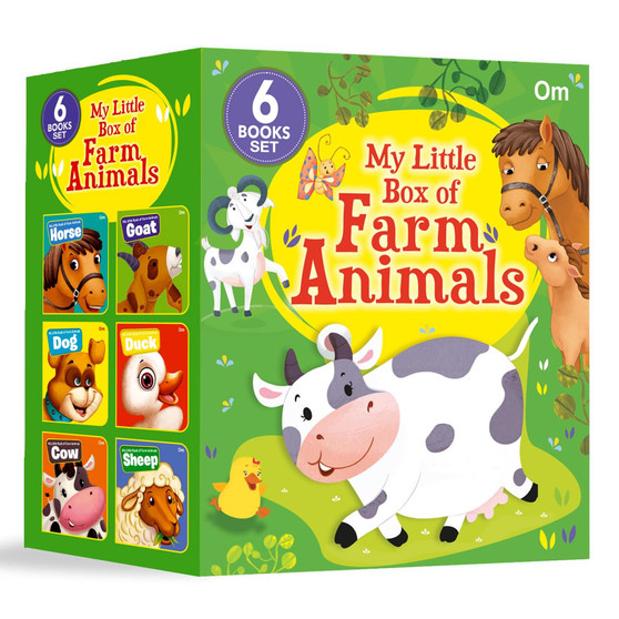 My Little Box of Farm Animals: Early Learning Farm Friends 6 Board Books for Kids - ISBN 9789363957077