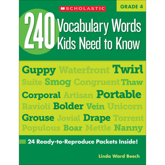 240 Vocabulary Words Kids Need to Know: Grade 4 - ISBN 9780545468640