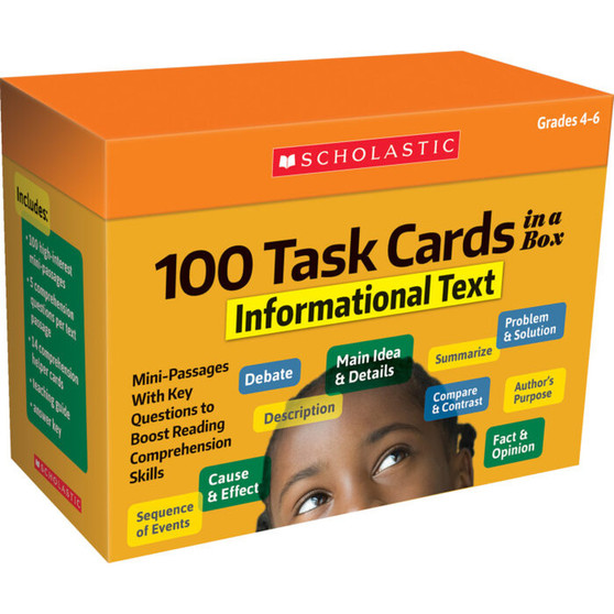 100 Task Cards in a Box: Informational Text - ISBN 9781338552645