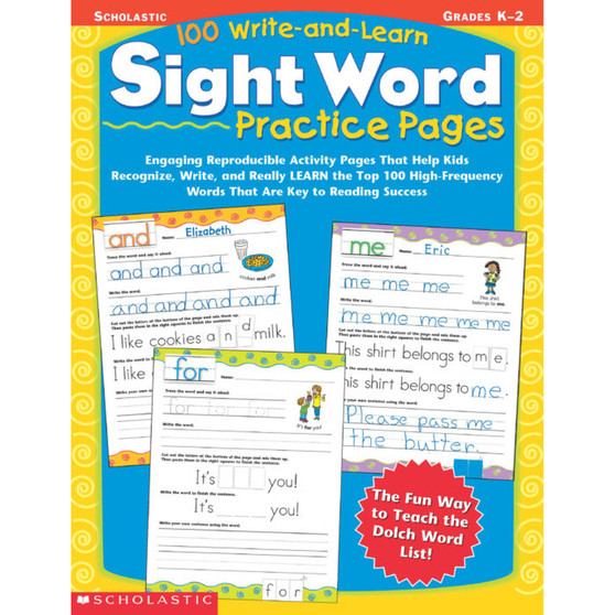 100 Write-and-Learn Sight Word Practice Pages - ISBN 9780439365628