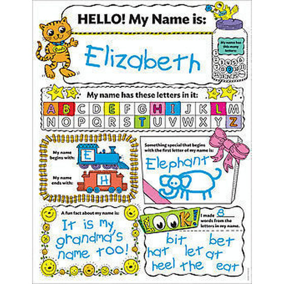 Personal Poster Set: My Name: Fill-in Personal Posters for Students to Display with Pride - ISBN 9780545535625