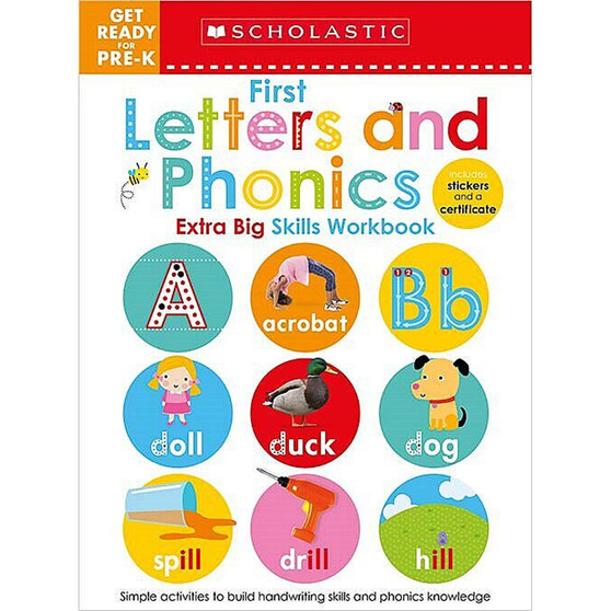 First Letters and Phonics Get Ready for Pre-K Workbook: Scholastic Early Learners (Extra Big Skills Workbook) - ISBN 9781338531831