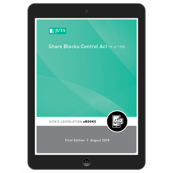 DIGITAL - Share Blocks Control Act 59 of 1980 (eBook) - ISBN 9781485128458
